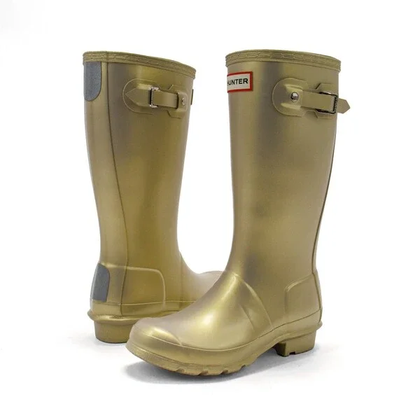 Hunter Nebula Wellington JFT6040NEB-PGL Kids 4 Gold Waterproof Rain Boot JOBB114